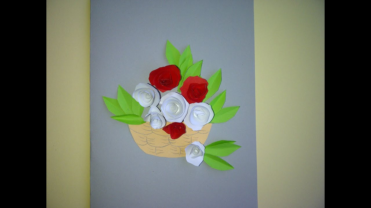 Geschenke Zum Basteln
 Schöne Geschenke zum Muttertag 3D Blumenkarte mit Rosen
