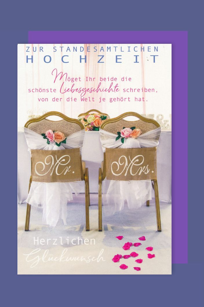 Geschenke Zur Standesamtlichen Trauung
 Standesamtlichen Trauung Hochzeit Karte Grußkarte MR MRS