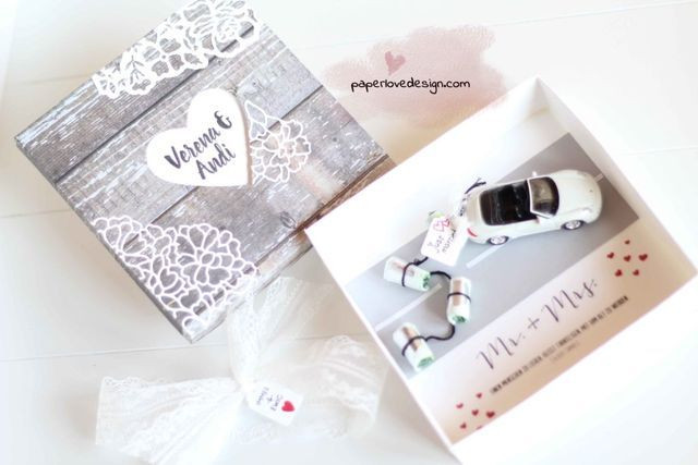 Geschenkidee Zur Hochzeit
 GESCHENKIDEE ZUR HOCHZEIT – JUST MARRIED MODELLAUTO MIT