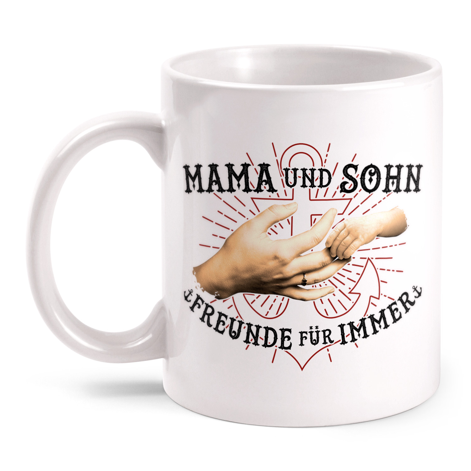 Geschenkideen Familie
 Mama und Sohn Freunde für immer Tasse