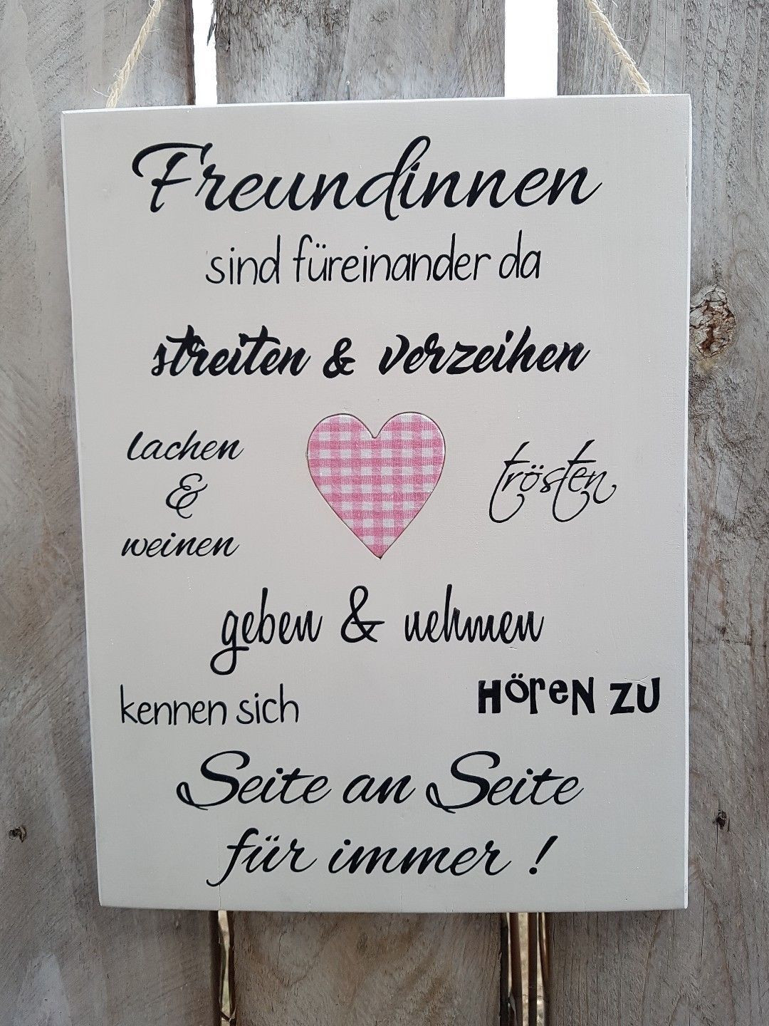 Geschenkideen Für Freundin Zum Geburtstag
 Holzschild Wunschbeschriftung Geschenk Tafel Holz