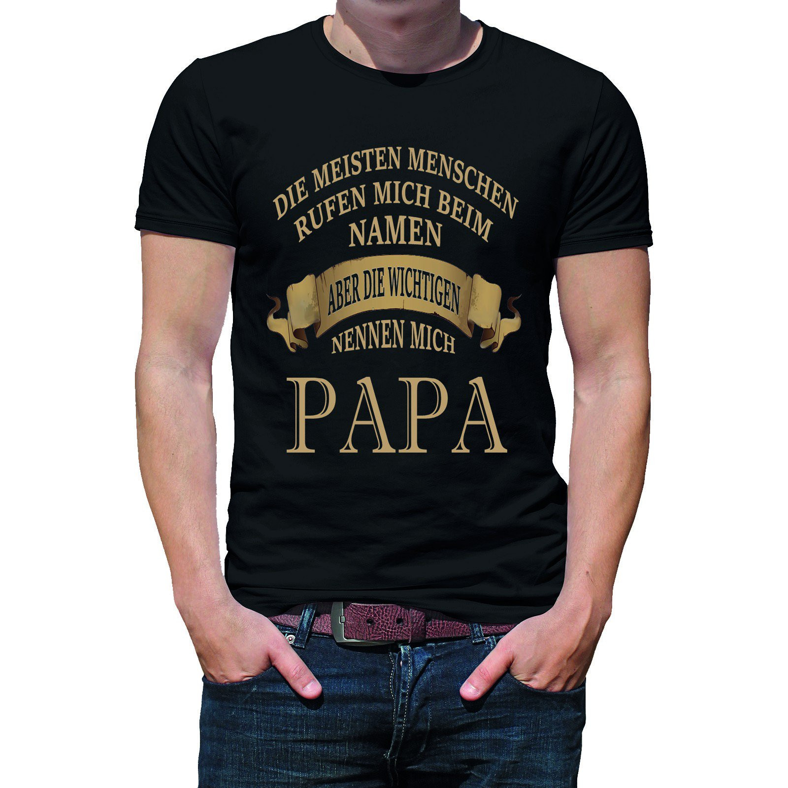 Geschenkideen Herren
 Herren T Shirt Modell Papa Geschenkideen
