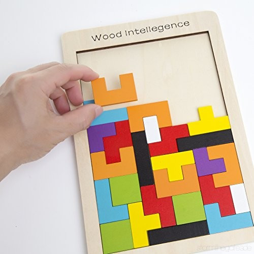 Geschenkideen Junge 6 Jahre
 Buself Tetris Holzpuzzle Spielzeug ab 3 Jahren Jungen