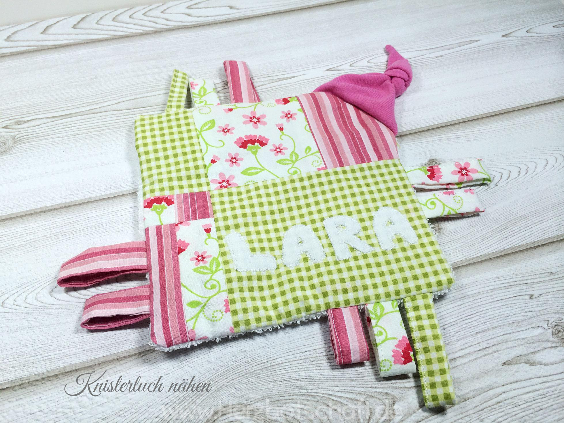 Geschenkideen Nähen
 Knistertuch nähen mit schönem Patchworkmuster