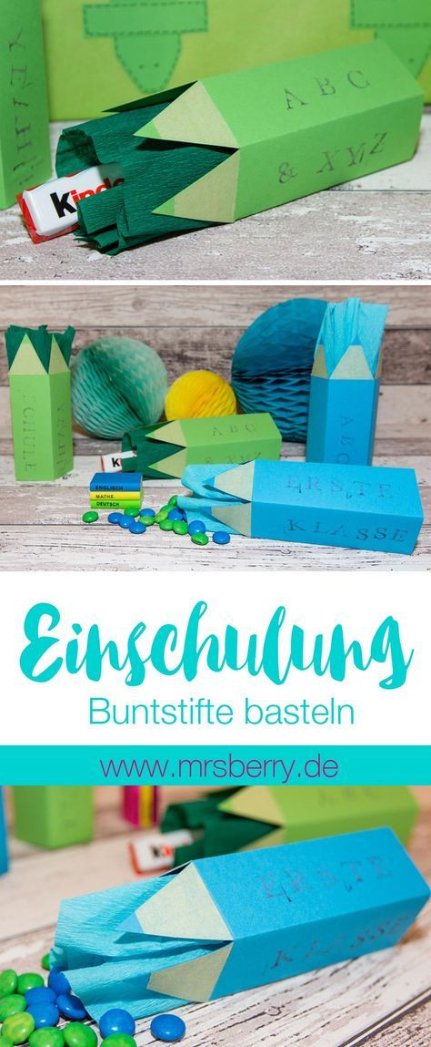 Geschenkideen Schulanfang
 Geschenke schön verpacken Buntstifte basteln