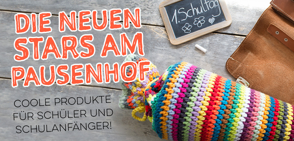 Geschenkideen Schulanfang
 Geschenke zum Schulanfang mit Häkelanleitungen von myboshi