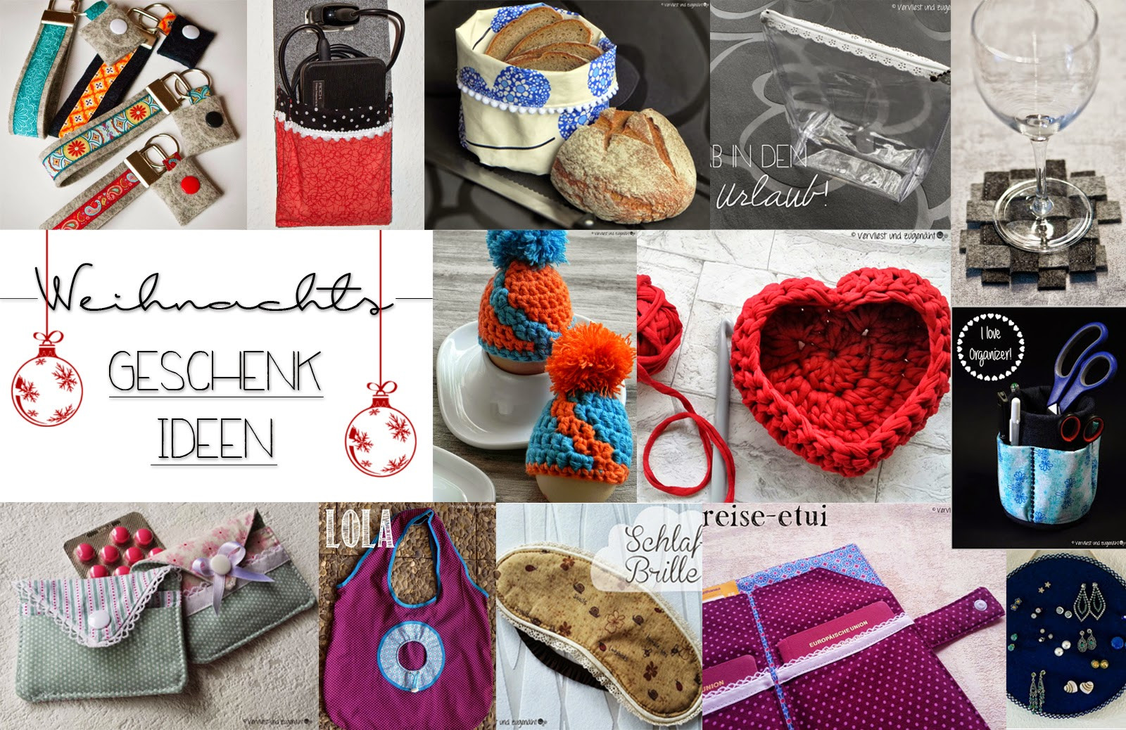 Geschenkideen Weihnachten 2014
 Vervliest und zugenäht Weihnachten naht DIY Geschenkideen