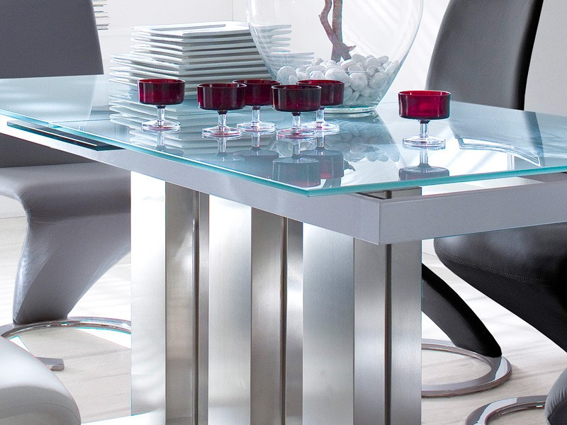 Glastisch Esstisch
 Glass Table Extendable Dining Table White Various Sizes