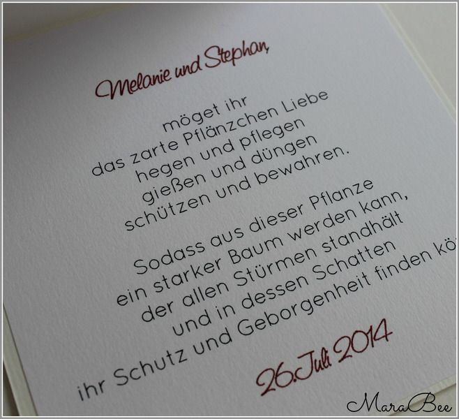 Glückwunsch Hochzeit Spruch
 Spruch zur Hochzeit Baum Hochzeit