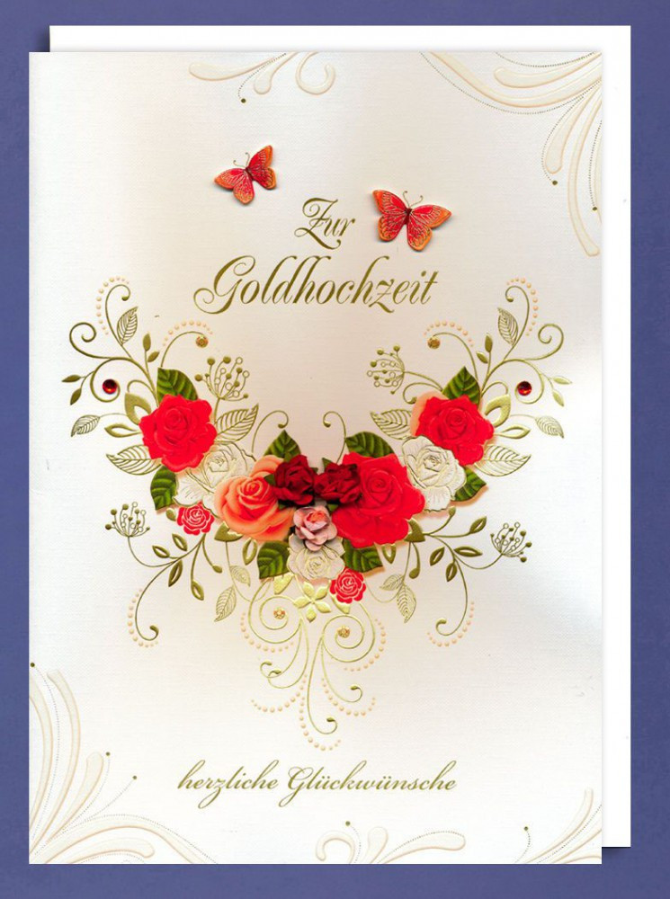 Glückwünsche Goldene Hochzeit
 Riesen Goldene Hochzeit Grußkarte Zur Goldhochzeit