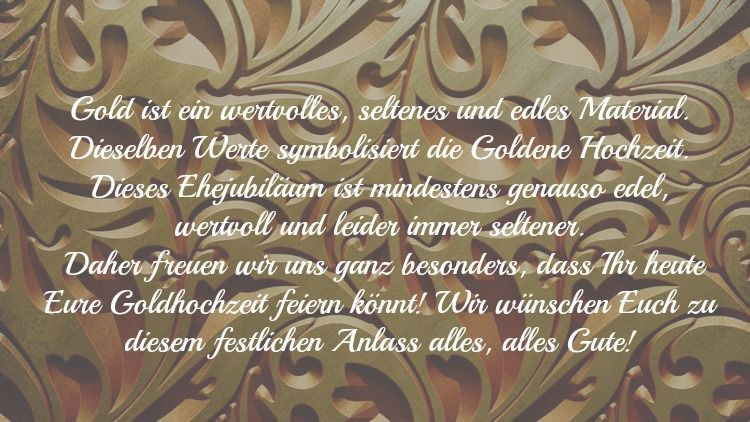 Glückwünsche Zur Goldenen Hochzeit Kostenlos
 sprüche goldenen hochzeit glückwünsche poetisch verse