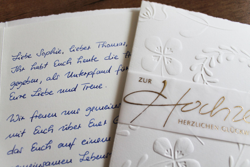 Glückwünsche Zur Hochzeit Karte Schreiben
 Handgeschriebene Karten und Briefe Glückwunschkarte