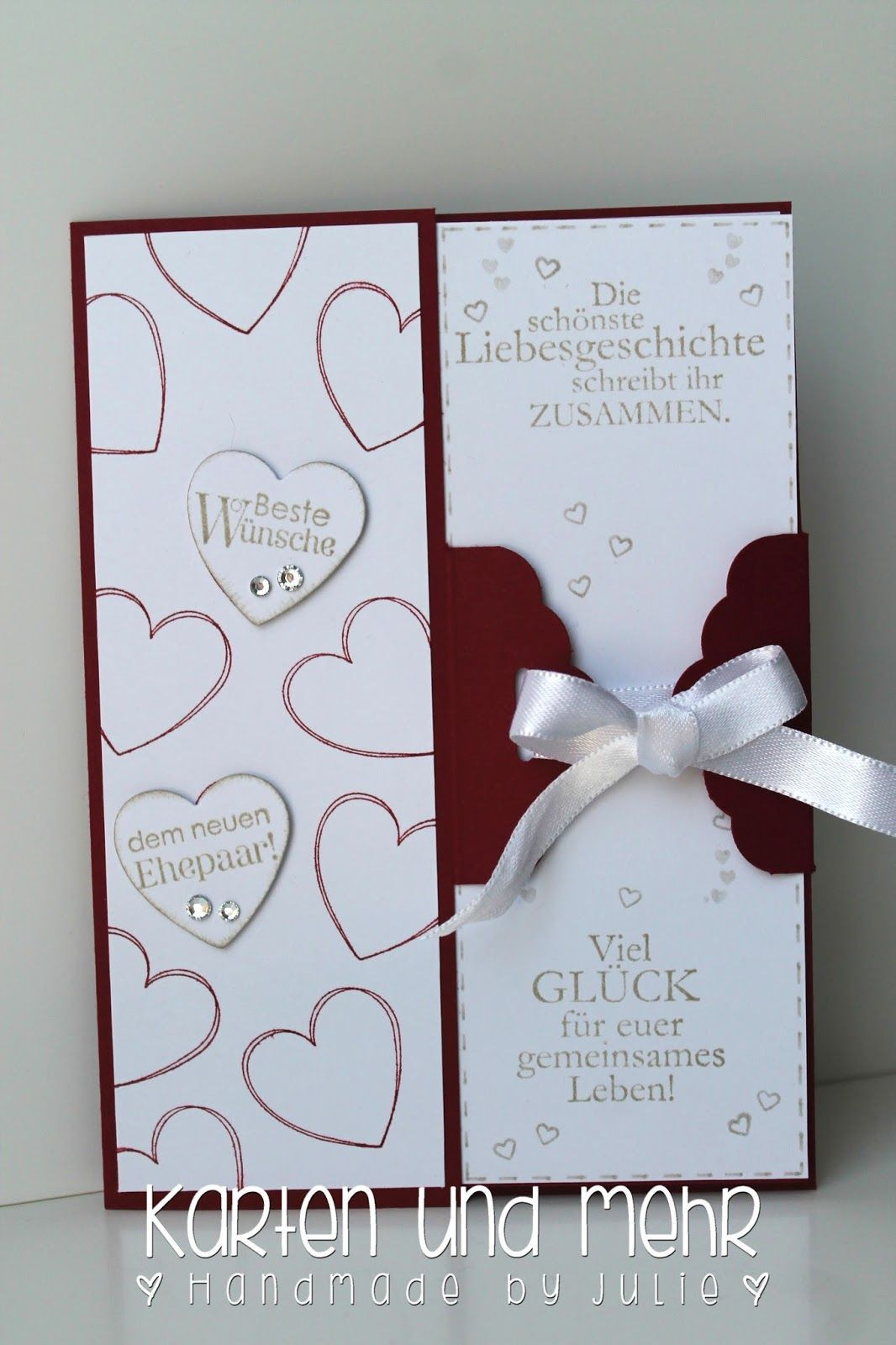 Glückwunschkarte Hochzeit
 Stampin Up Glückwunschkarte zur Hochzeit Hearts a