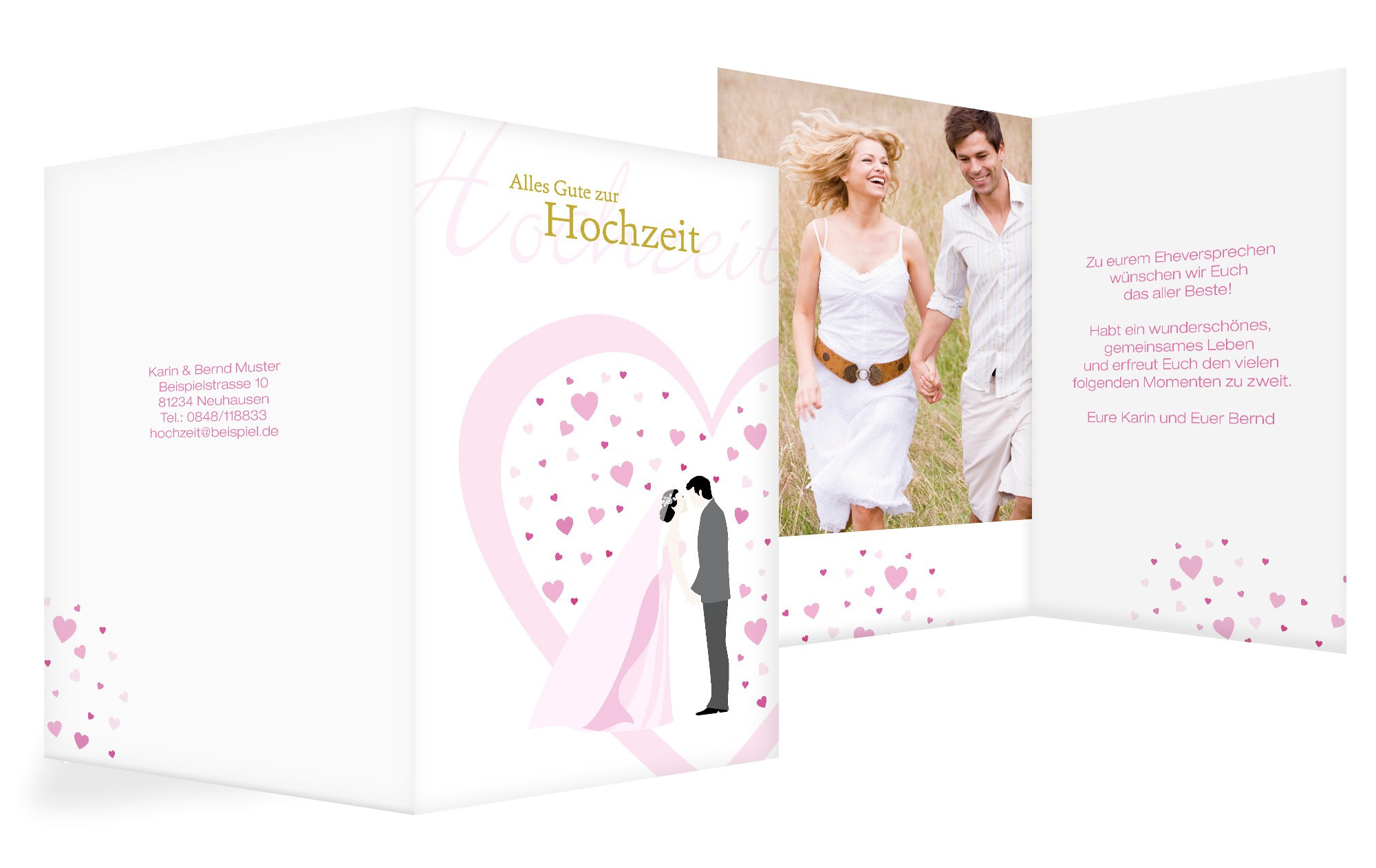 Glückwunschkarte Hochzeit
 Glückwunschkarte zur Hochzeit selbst gestalten & kaufen