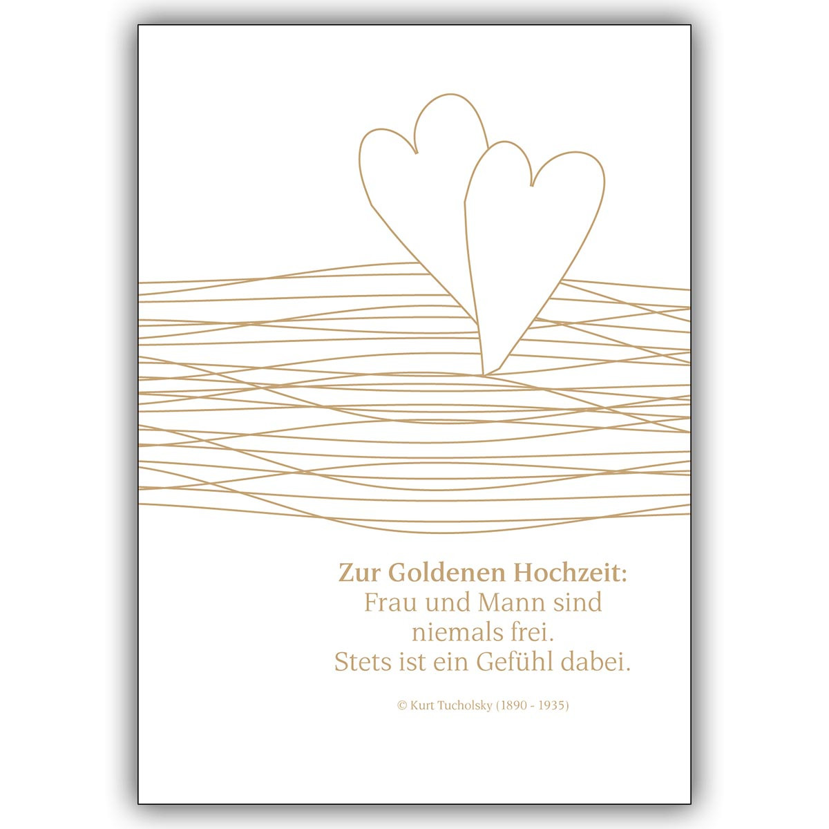 Glückwunschkarte Hochzeit Text
 Liebevolle Glückwunschkarte zur Goldenen Hochzeit