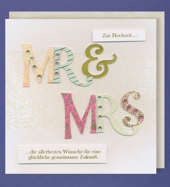 Glückwunschkarte Hochzeit Text
 Grußkarte Hochzeit Handmade Accessoires Applikationen