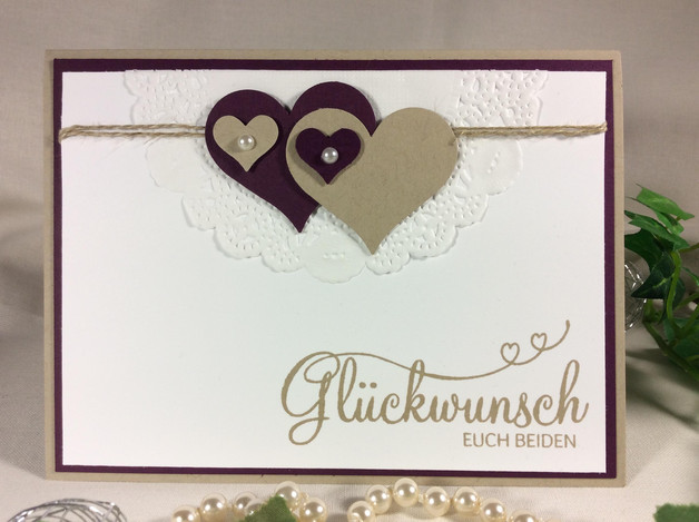 Glückwunschkarte Zur Hochzeit
 Hochzeit Glückwunschkarte zur Hochzeit Stampin Up