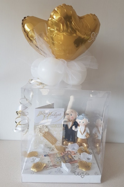 Goldene Hochzeit Geschenk
 Gabis Ballonerie Geschenk Box "Goldene Hochzeit"