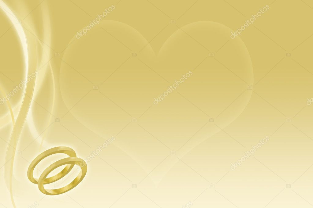 Goldene Hochzeit Hintergrundbilder
 Goldene Hochzeit Hintergrund mit Eheringe und Herz