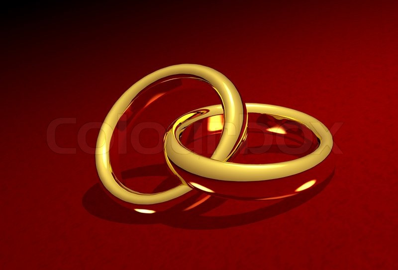 Goldene Hochzeit Symbole
 Goldene Hochzeit Ringe miteinander verbunden