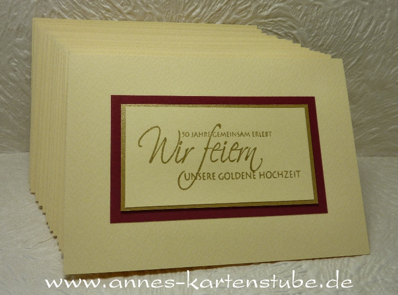 Grüße Zur Goldenen Hochzeit
 Annes Kartenstube Einladungen zur goldenen Hochzeit
