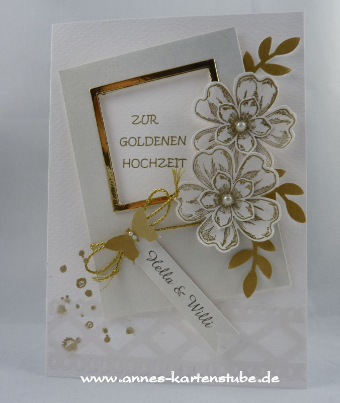 Grüße Zur Goldenen Hochzeit
 Annes Kartenstube Eine Karte zur Goldenen Hochzeit