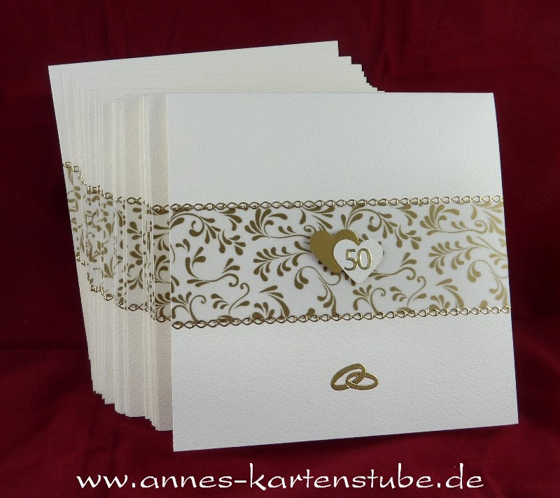 Grüße Zur Goldenen Hochzeit
 Annes Kartenstube Einladungen zur Goldenen Hochzeit