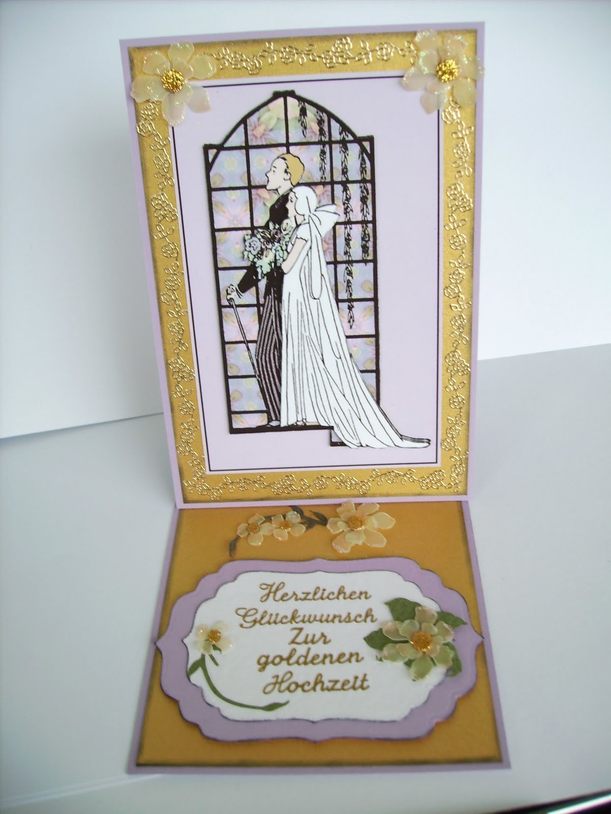 Grüße Zur Goldenen Hochzeit
 Jenny Kreativ Karte zur goldenen Hochzeit