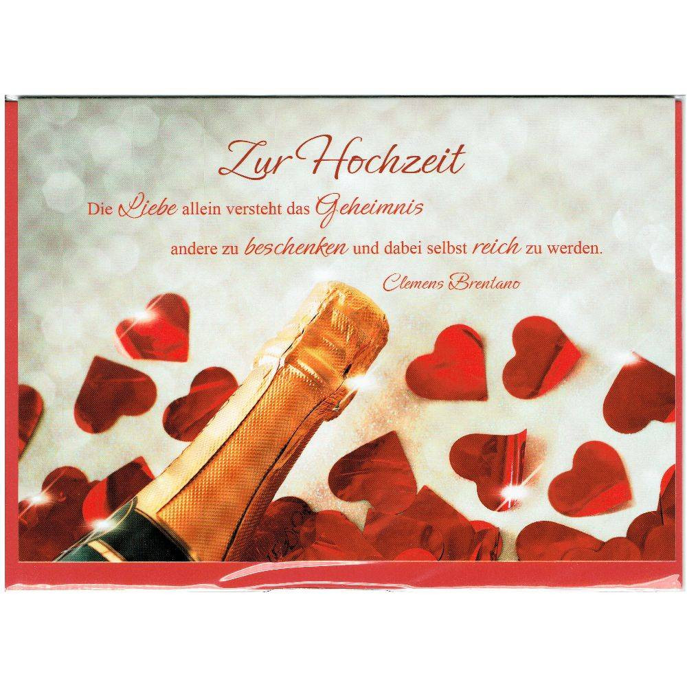 Grußkarte Hochzeit
 Grußkarte zur Hochzeit passend zum Champagnerpräsent