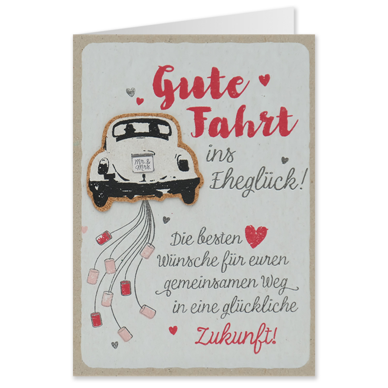 Grußkarte Hochzeit
 Grußkarte mit Kork Hochzeit