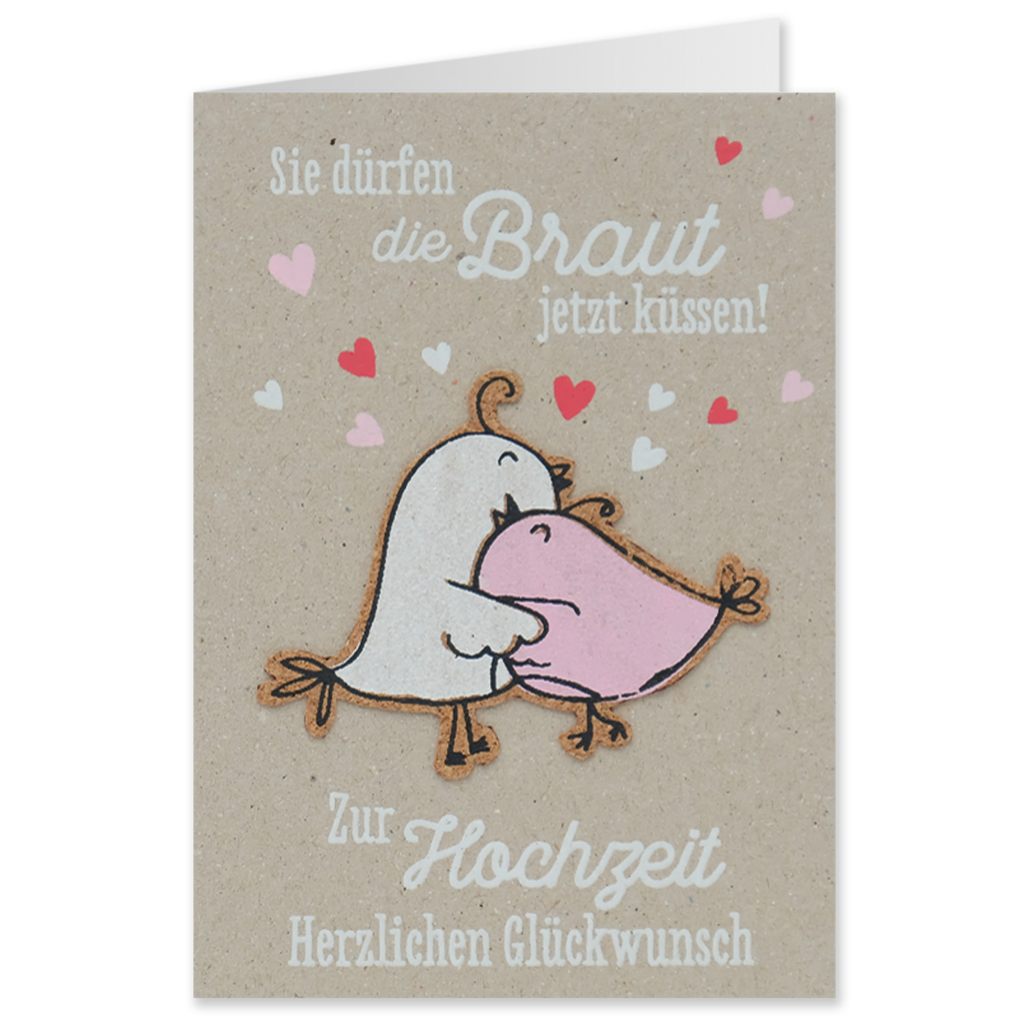 Grußkarte Hochzeit
 Grußkarte mit Kork Hochzeit