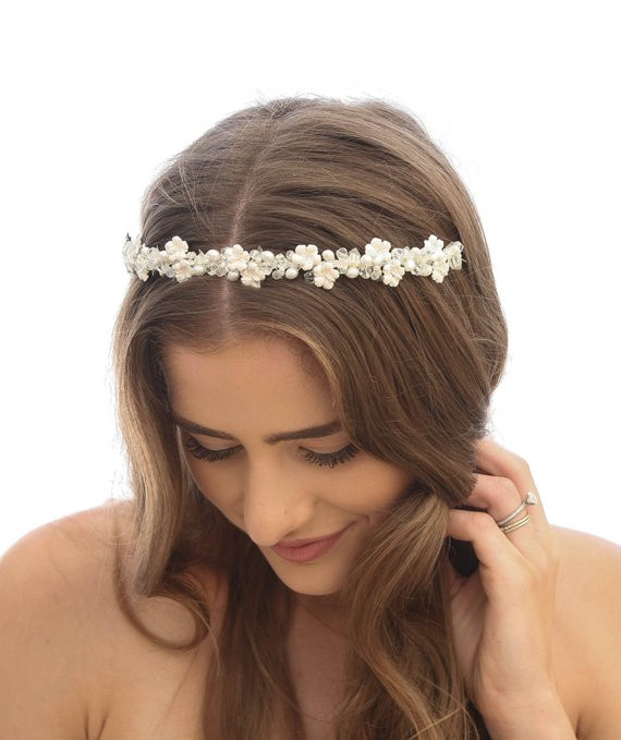 Haarreif Hochzeit
 Vintage Blumen Braut Haarreif Hochzeit Tiara von kleinen