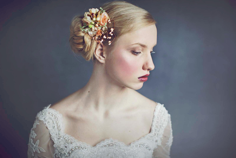 Haarspange Hochzeit
 Haarclips Hochzeit Haarspange "pastell gefärbt" ein