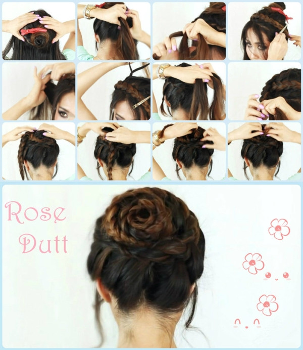 Hair Loop Frisuren Anleitung
 Rose Braid Hair Tutorial Frisuren Anleitung