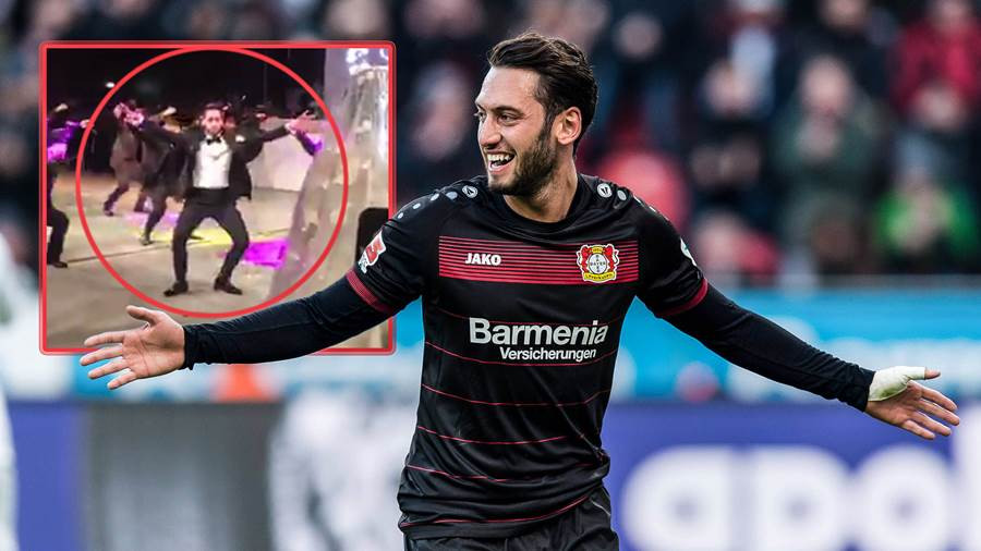 Hakan Calhanoglu Hochzeit
 Bei seiner Hochzeit Calhanoglu führt türkischen Tanz auf