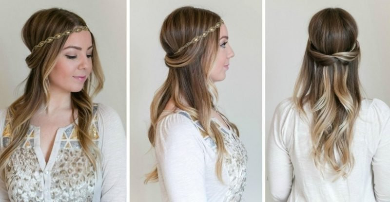 Halboffene Frisuren Mittellange Haare
 24 herrliche Ideen für effektvolle Frisuren mit Haarband