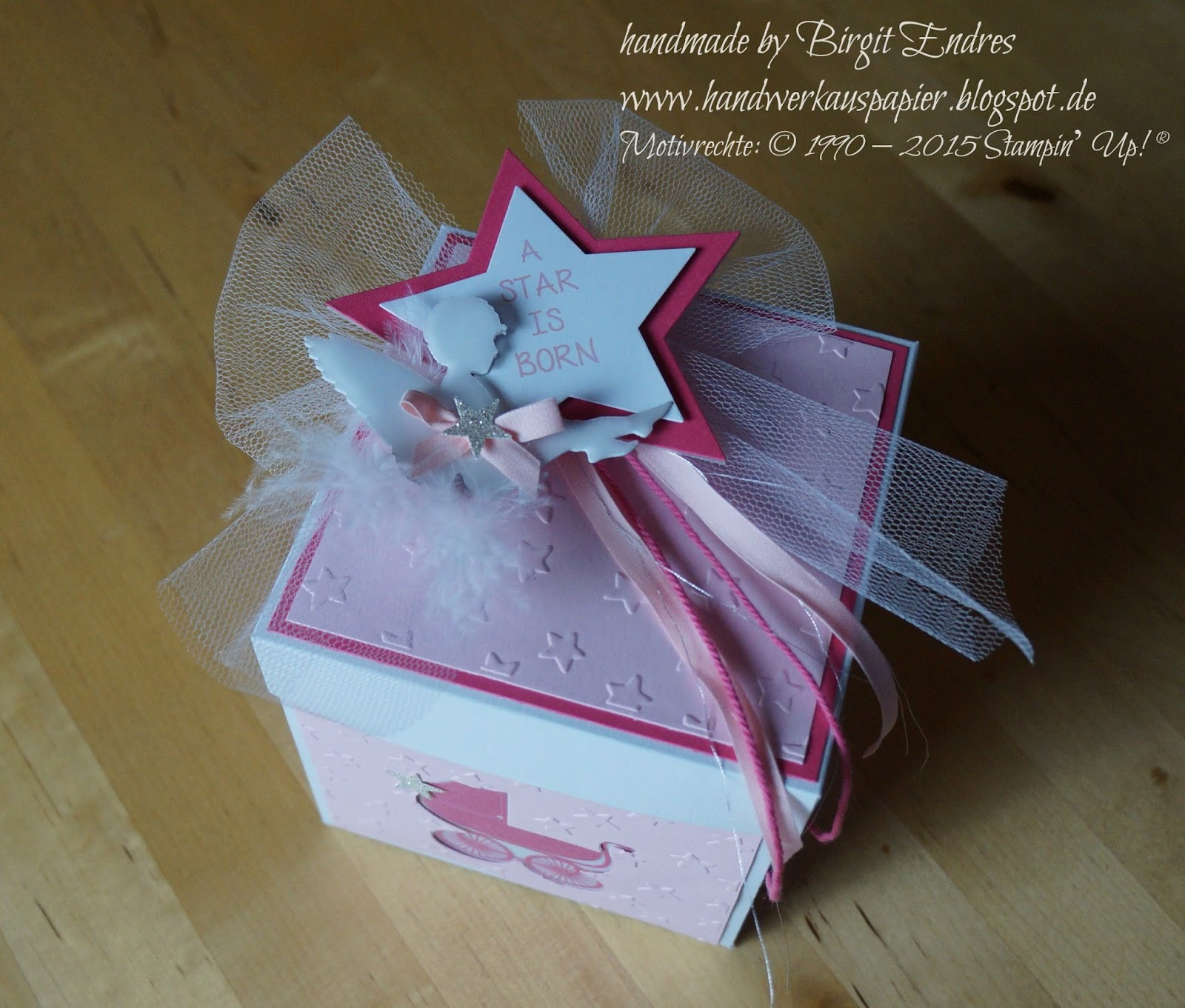 Handwerk Aus Papier
 HandWerk aus Papier Explosionsbox zur Geburt