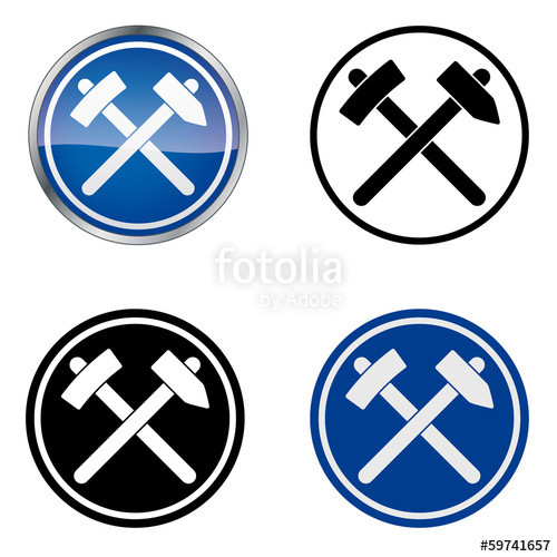 Handwerk Symbol
 "Zunftzeichen Bergbau Handwerk" Stockfotos und lizenzfreie