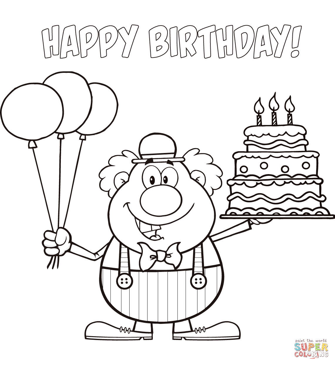 Happy Birthday Ausmalbilder
 Desenhos Para Colorir De Feliz Aniversario