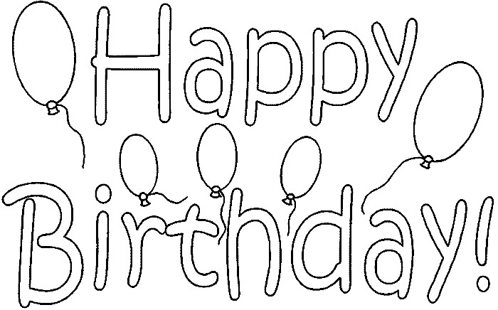 Happy Birthday Ausmalbilder
 Happy Birthday Papa Balloons Sketch Coloring Page