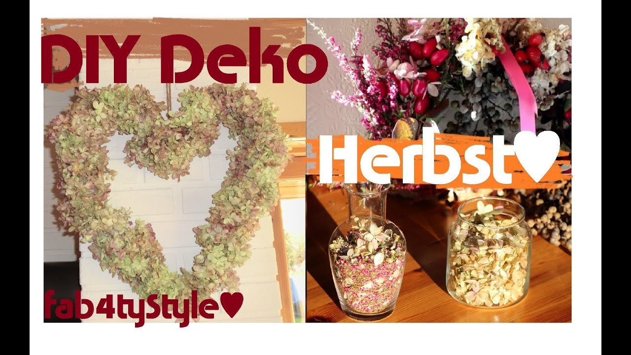 Herbst Deko Diy
 Herbstdeko DIY Heide Türkranz Blütenherz