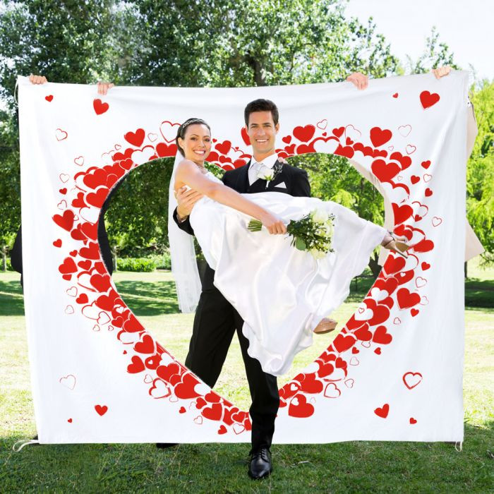 Herz Ausschneiden Hochzeit
 Hochzeitslaken Herzmotiv Tradition zum Ausschneiden