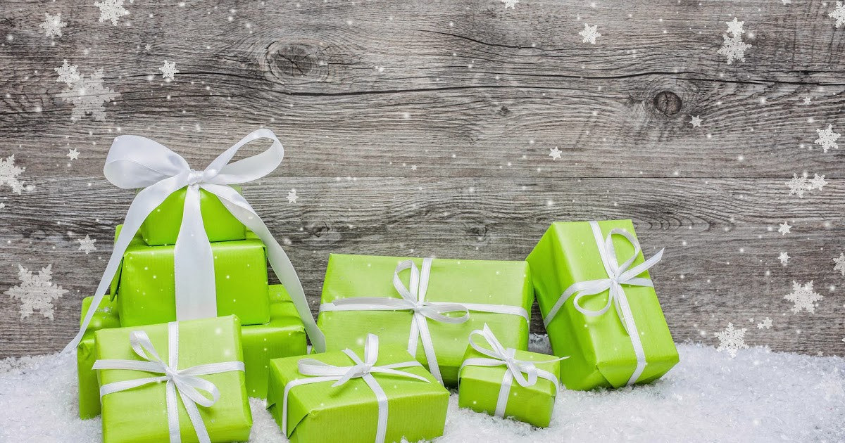 Hintergrund Weihnachten Geschenke
 Holz hintergrund mit grüne geschenke