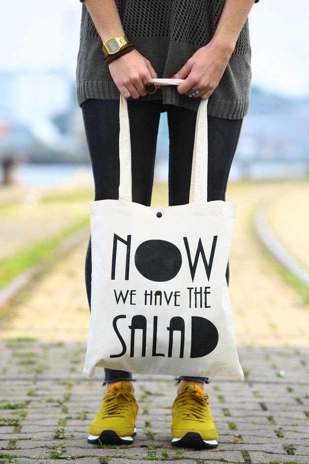 Hipster Geschenke
 Jutebeutel mit Typo "Da haben wir den Salat" funny