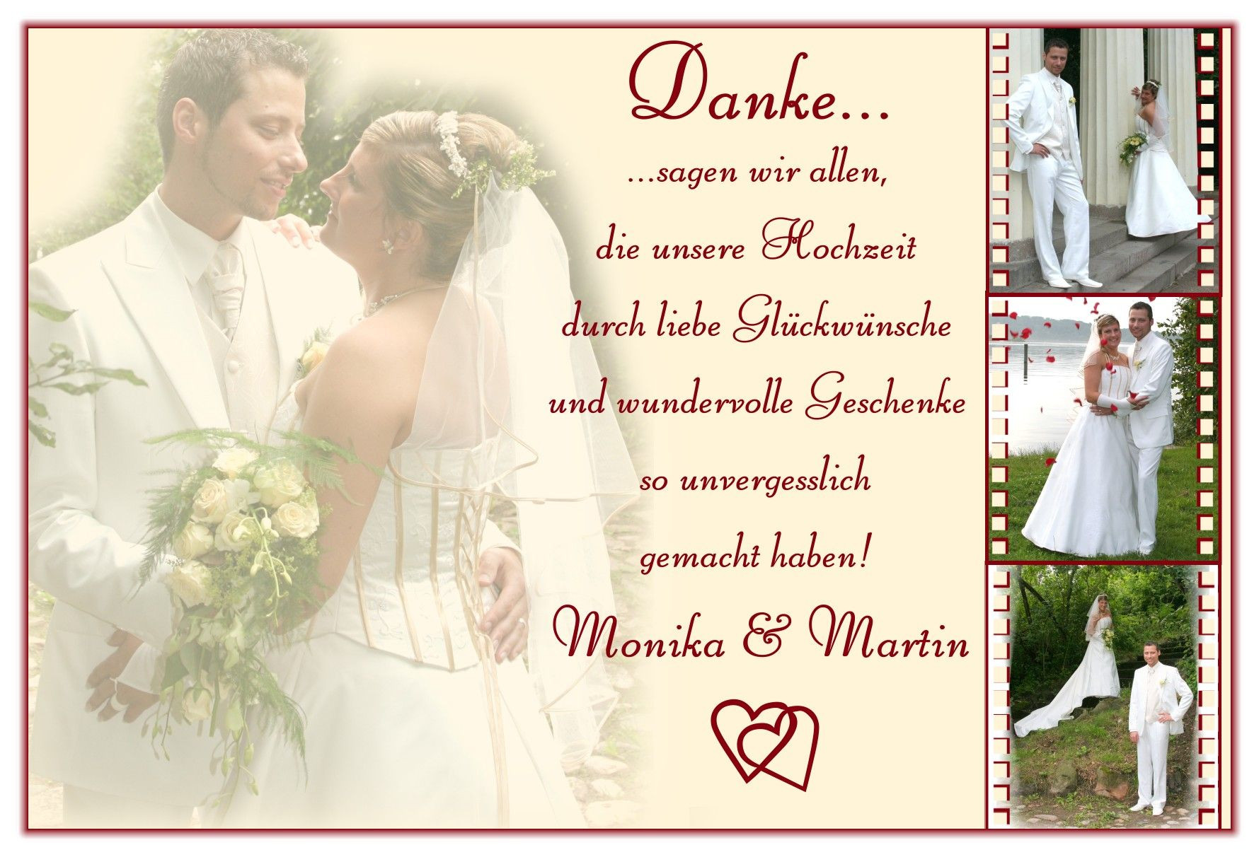 Hochzeit Dankeskarten Text
 Danksagung hochzeit text Danksagungen