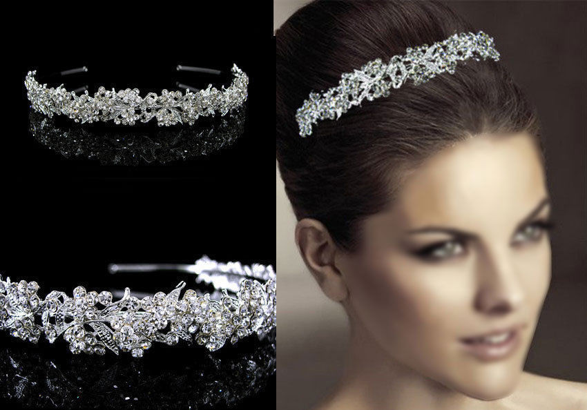 Hochzeit Haarreif
 Voll Strass Blume Blatt Hochzeit Braut Haarschmuck