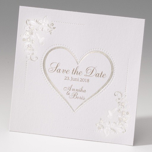 Hochzeit Karte Text
 Romantische Save the date Karte zur Hochzeit mit