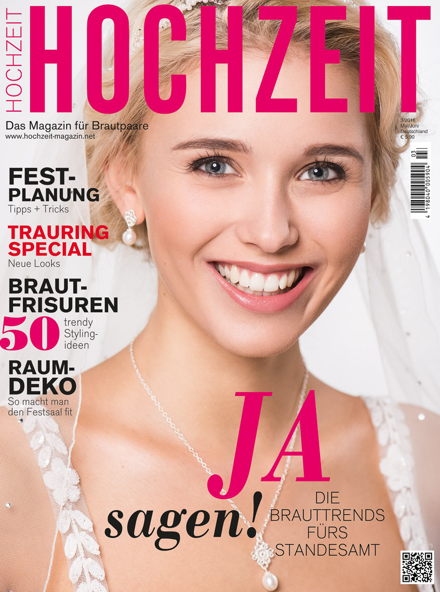 Hochzeit Magazin
 Brautmode Fotografie für das Magazin Hochzeit Cover und