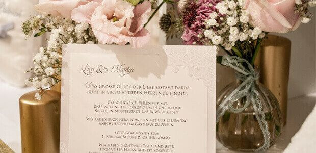 Hochzeit Mitteilung Namensänderung
 Einladungskarten für Hochzeit Ihre