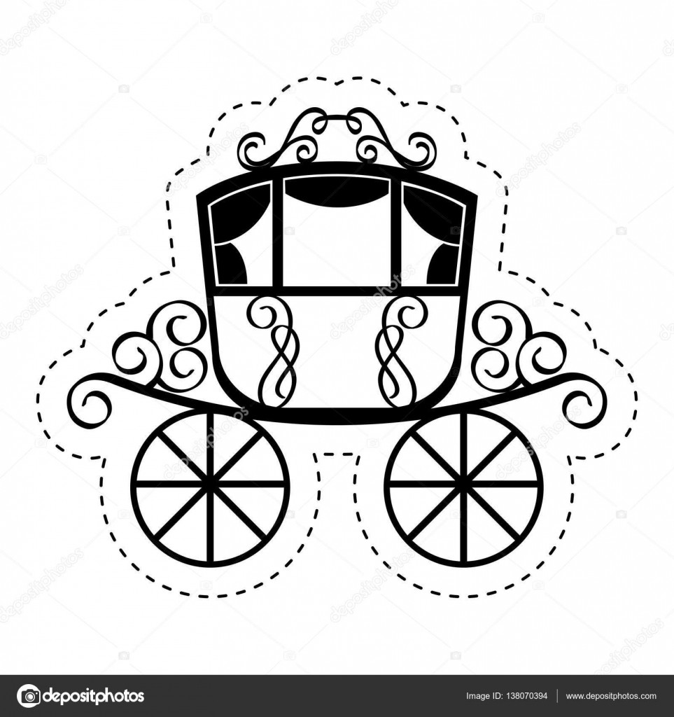 Hochzeit Symbol
 Hochzeit Kutsche isolierten Symbol — Stockvektor